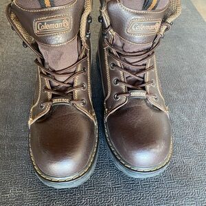Coleman Brown Men's Steel-Toe Leather Work Boots